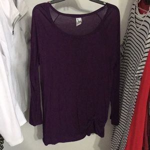 Purple Shirt with Front Tie